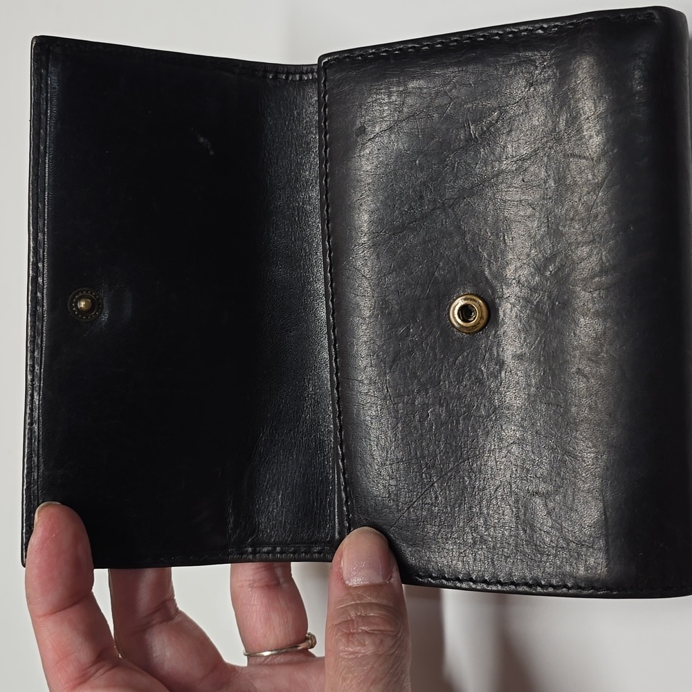 {Lauren Ralph Lauren} Women's Vintage Dark Brown Leather Wallet - Picture 4 of 8